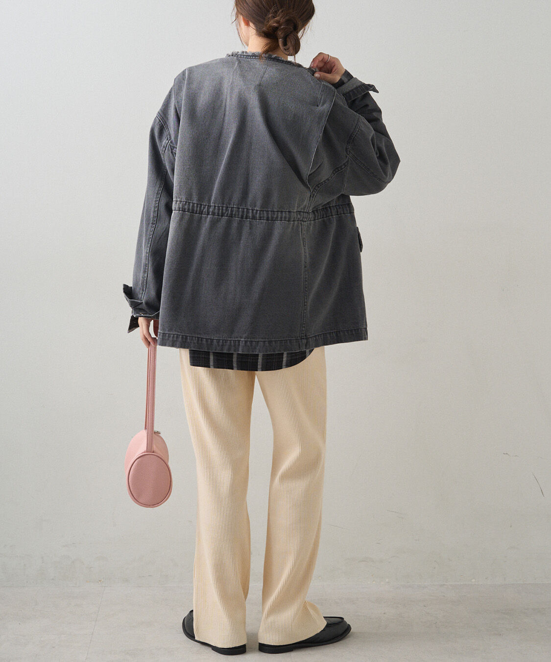  「【-3kg見え◎】微フレアリブパンツ」|その他|