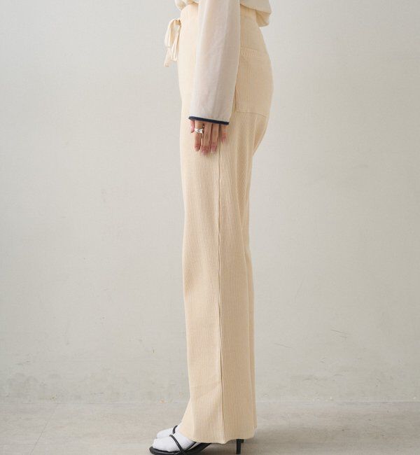  「【-3kg見え◎】微フレアリブパンツ」|その他|