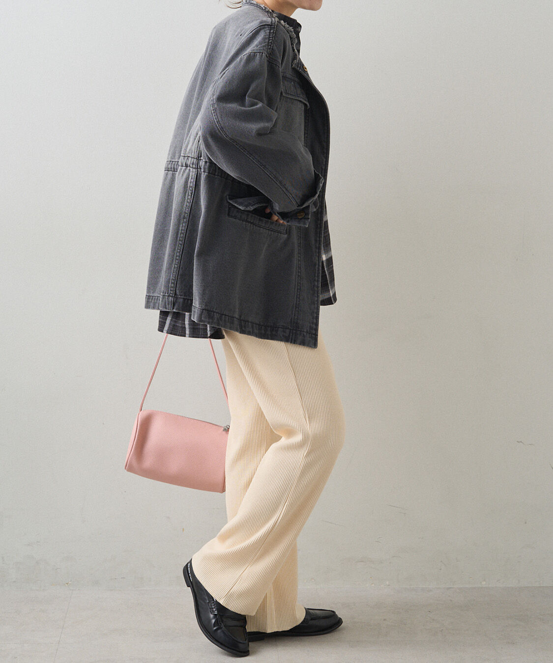  「【-3kg見え◎】微フレアリブパンツ」|その他|