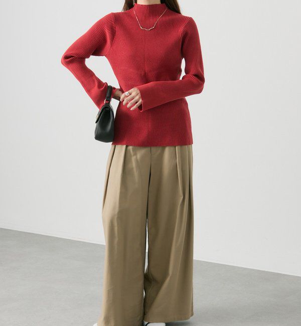  「【リバイバル/新色追加】プチハイネックリブニット」|ニット・セーター|