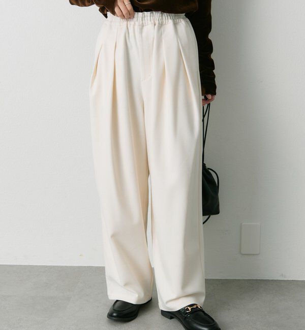  「ウール混ウエストゴムツータックパンツ」|その他|