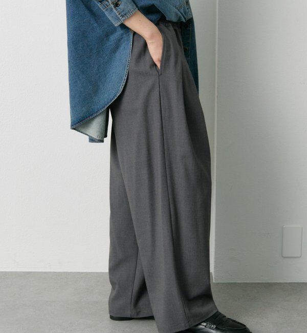  「ウール混ウエストゴムツータックパンツ」|その他|