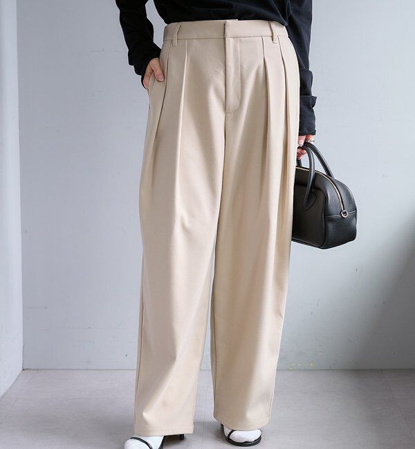  「【2サイズ展開/インフルエンサー企画】ツータック起毛スラックスパンツ」|その他|