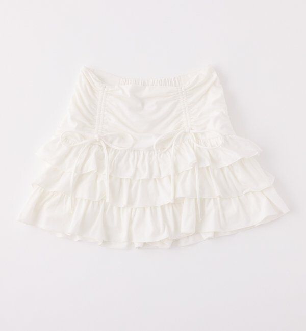  「セットで着れる／ドロストティアードミニ」|スカート|