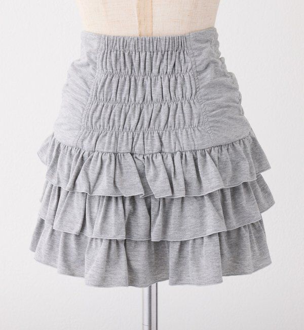  「セットで着れる／ドロストティアードミニ」|スカート|