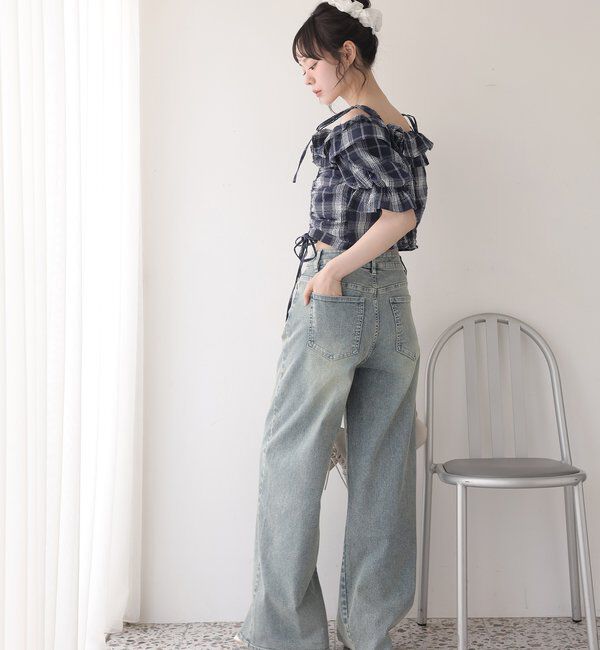  「ドロストフリルブラウス」|シャツ・ブラウス|