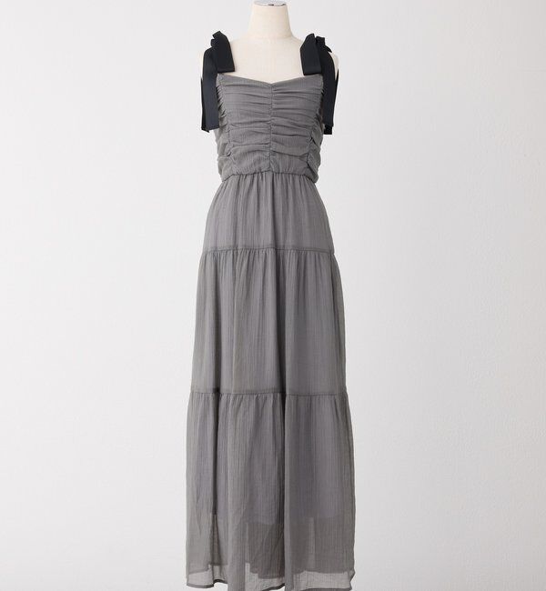  「背中あきティアードキャミワンピ」|ワンピース|