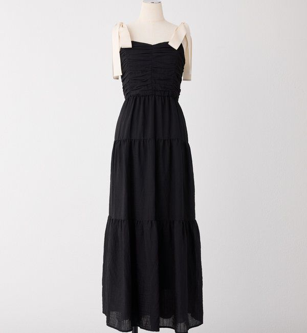  「背中あきティアードキャミワンピ」|ワンピース|