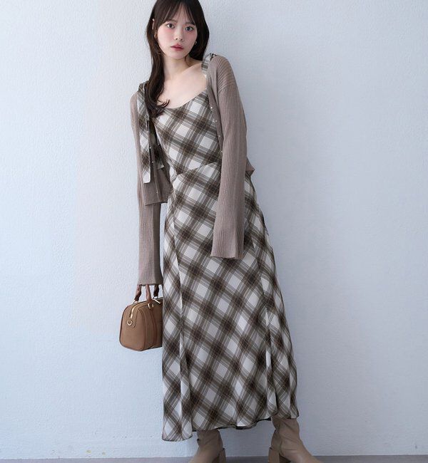  「ビジュー釦ラメシアーカーデ」|ニット・セーター|