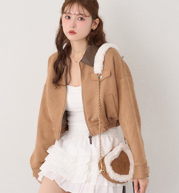  「配色衿バーンジャケット」|ダウンベスト・ベスト|キャメル