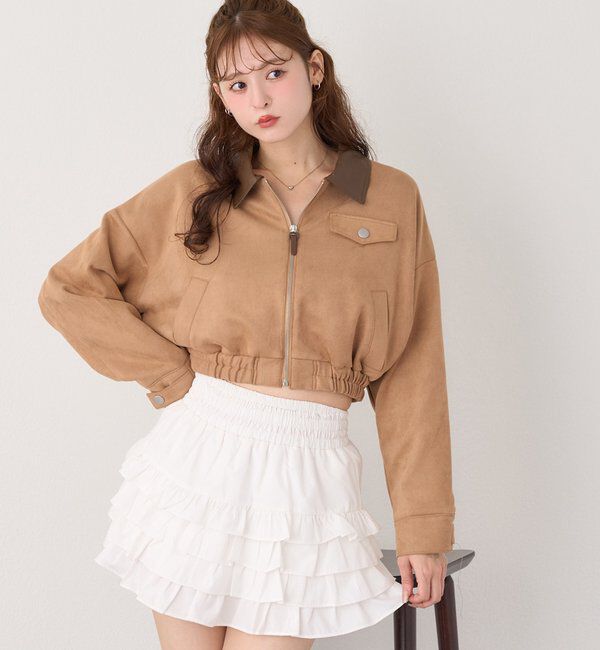  「配色衿バーンジャケット」|ダウンベスト・ベスト|