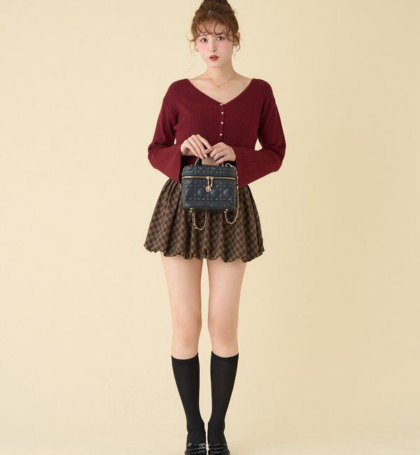  「ベル袖リブカーデ」|ニット・セーター|