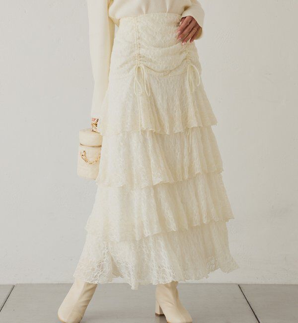  「ドロストティアードロングスカート」|スカート|