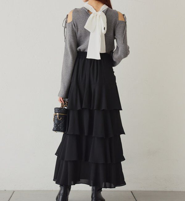  「ドロストティアードロングスカート」|スカート|