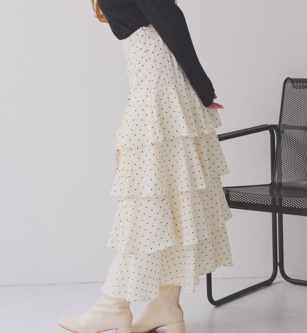  「ドロストティアードロングスカート」|スカート|