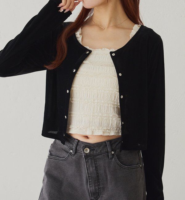  「レースインナー＆カーデセット」|プルオーバー|