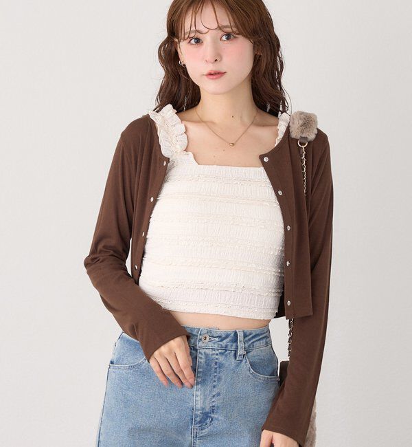  「レースインナー＆カーデセット」|プルオーバー|