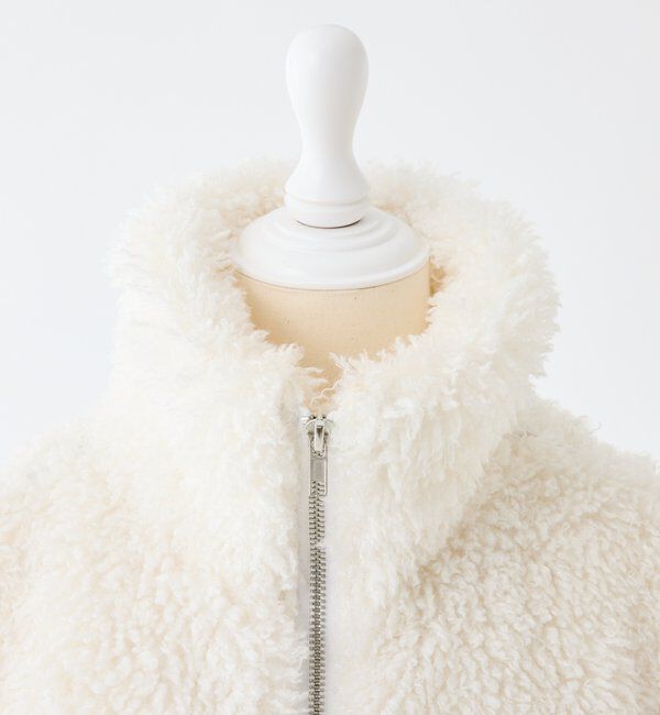  「【リバイバル】リボンボアブルゾン/リボン取り外し可能」|ダウンベスト・ベスト|