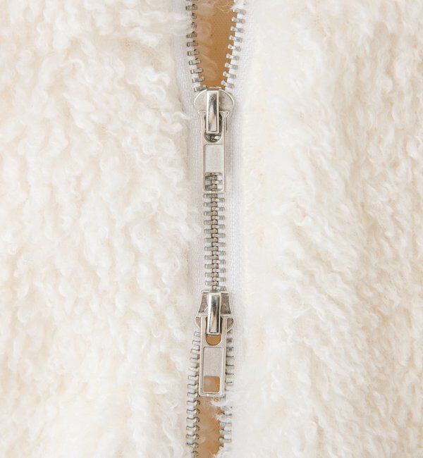  「【リバイバル】リボンボアブルゾン/リボン取り外し可能」|ダウンベスト・ベスト|