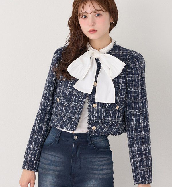  「【リバイバル】ツイードジャケット/WEB限定」|ダッフルコート|ネイビー