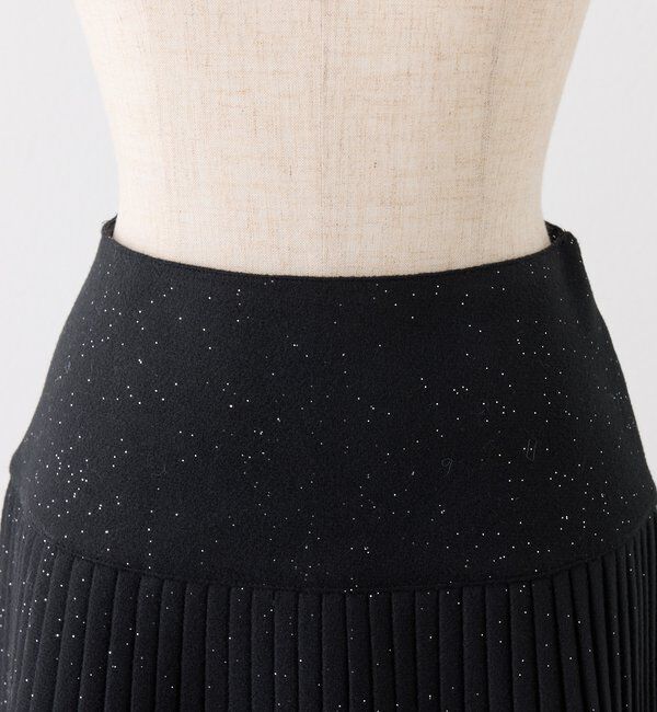  「細プリーツラメ混スカート」|スカート|