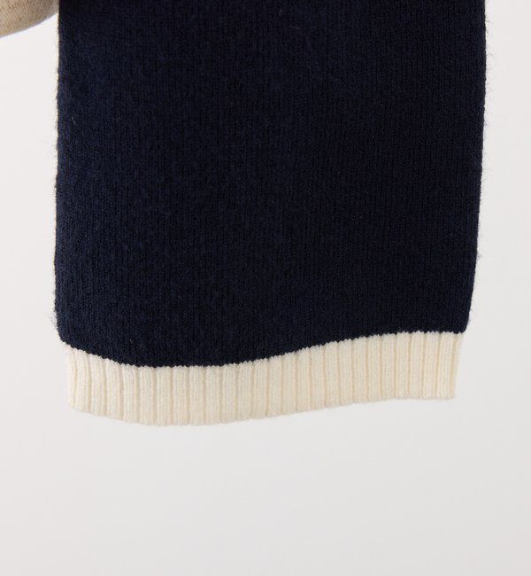  「金ボタン配色衿ニット」|ニット・セーター|