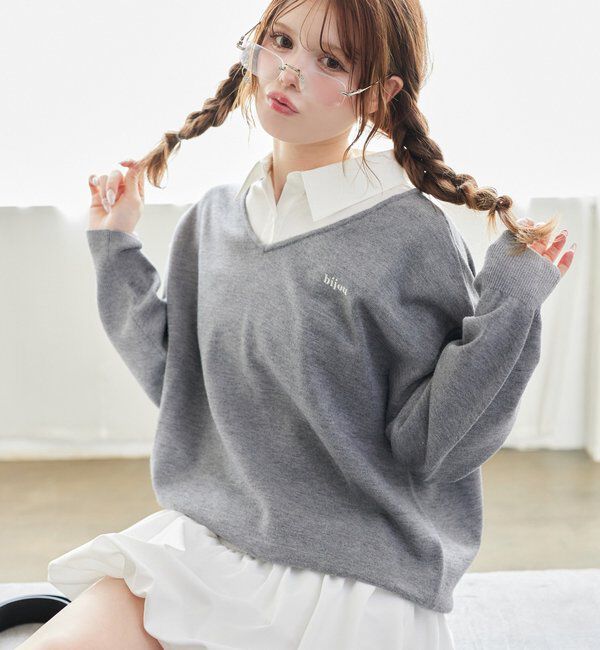  「シャツドッキングニット」|ニット・セーター|