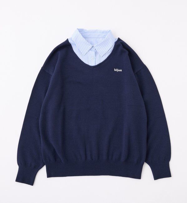  「シャツドッキングニット」|ニット・セーター|