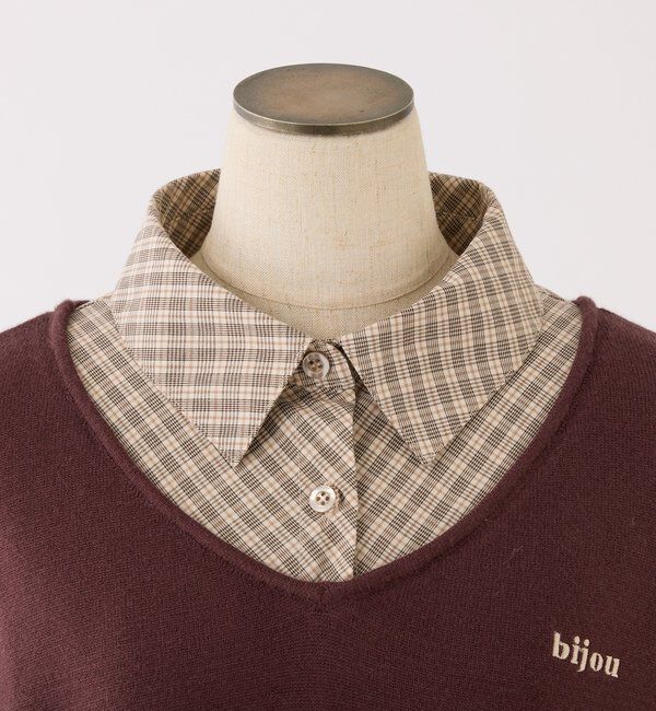  「シャツドッキングニット」|ニット・セーター|