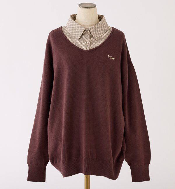  「シャツドッキングニット」|ニット・セーター|