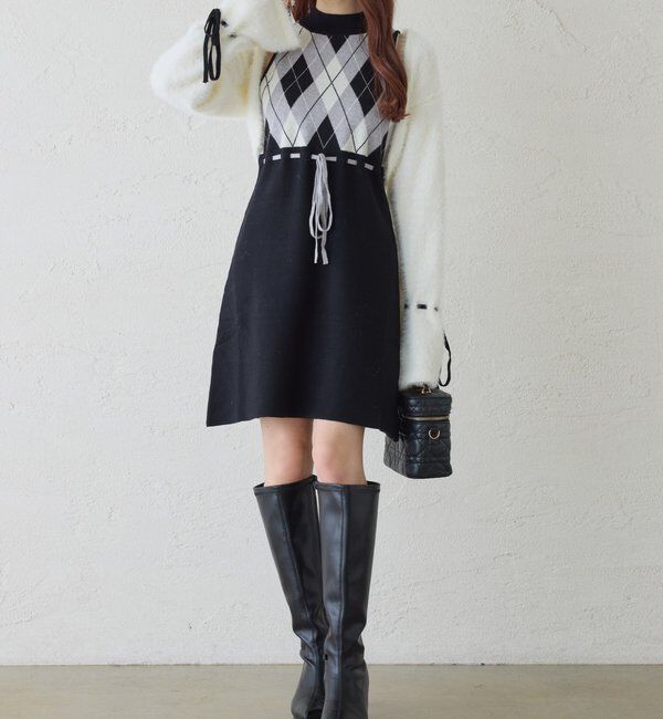  「アーガイルワンピセット」|ワンピース|