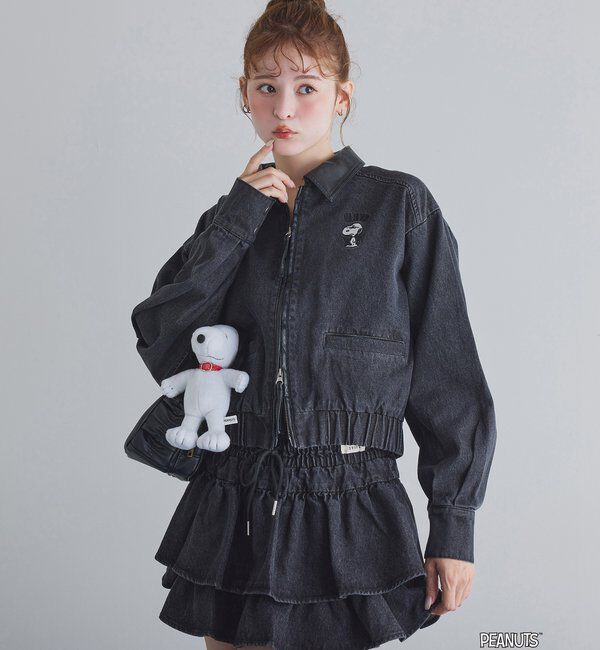  「【PEANUTSコラボ】フリルミニスカート」|スカート|