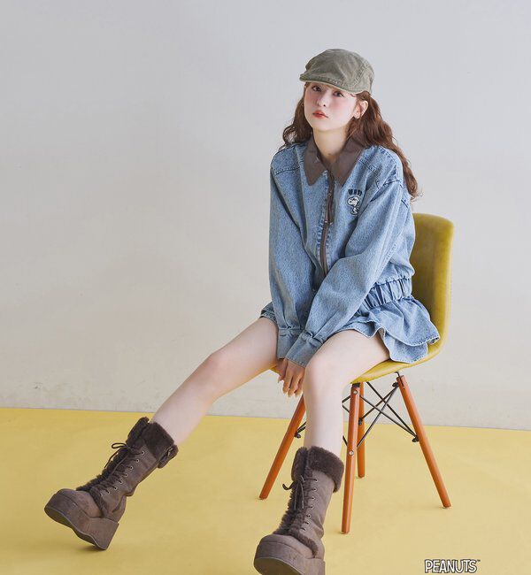  「【PEANUTSコラボ】フリルミニスカート」|スカート|