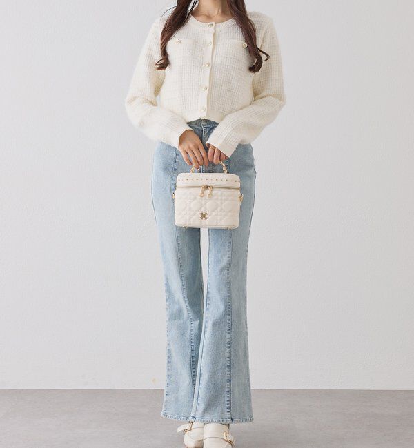  「後ろ刺繍美脚ストレッチフレアデニム」|その他|