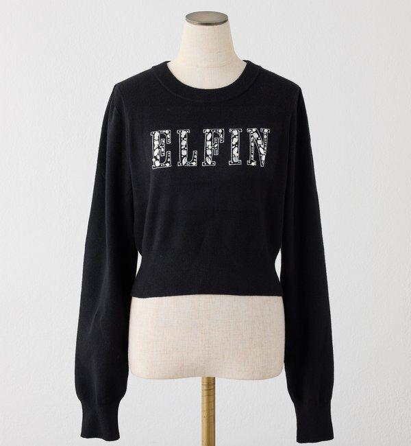  「キラキラビジューロゴニット」|ニット・セーター|