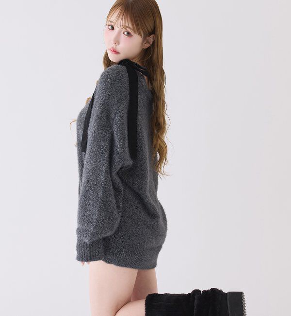  「ベロアモールカーデ」|ニット・セーター|