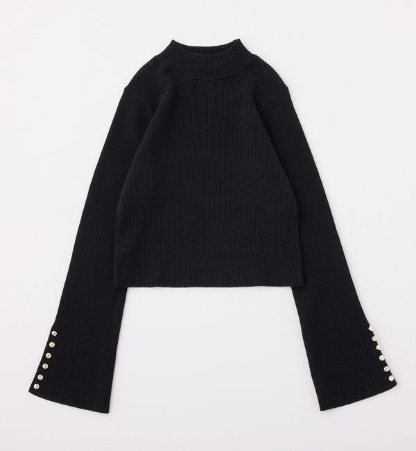  「金ボタンハイネックニット」|ニット・セーター|