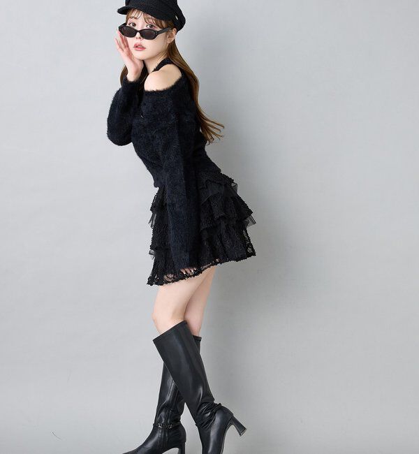  「プレート付きフェザーニット」|ニット・セーター|