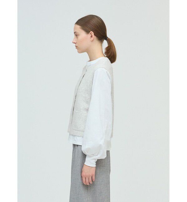 mizuiro ind「mizuiro ind ブークレクルーネックベスト」|ベスト・ジレ|