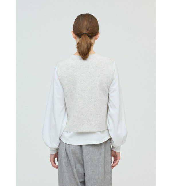 mizuiro ind「mizuiro ind ブークレクルーネックベスト」|ベスト・ジレ|