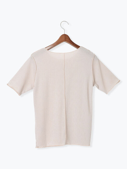 Te chichi TERRASSE「ラメテレコハーフスリーブトップス」|Tシャツ・カットソー|