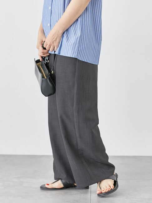 Lugnoncure「【接触冷感】麻調イージーパンツ」|その他|チャコールグレー