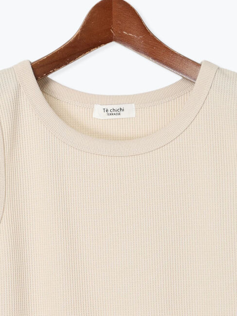 Te chichi TERRASSE「ワッフルクルーネックタンクトップ」|タンクトップ|