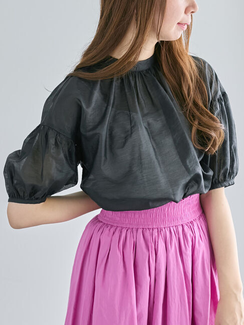 Te chichi「レザーライクバックリボンブラウス」|シャツ・ブラウス|ブラック