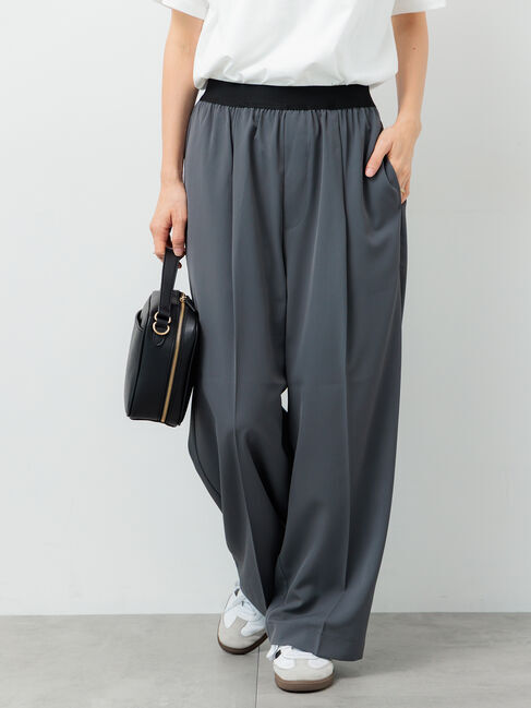 Lugnoncure「ゴムウエストイージースラックス」|その他|チャコールグレー