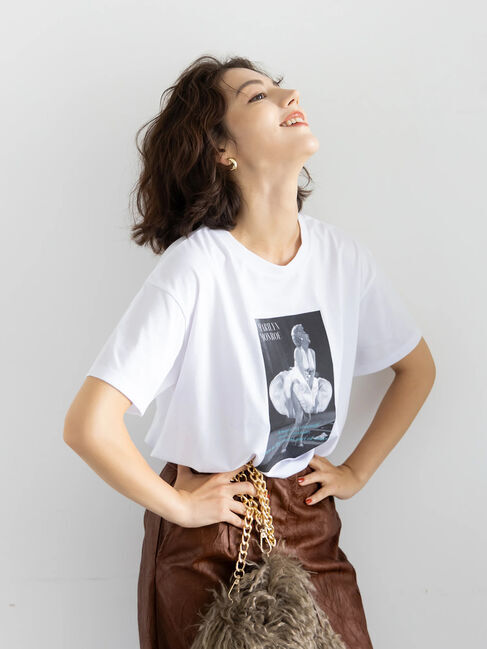 Te chichi「マリリンモンローシネマフォトTシャツ」|Tシャツ・カットソー|