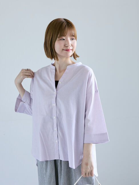 Lugnoncure「綿麻7分袖シャツ」|シャツ・ブラウス|