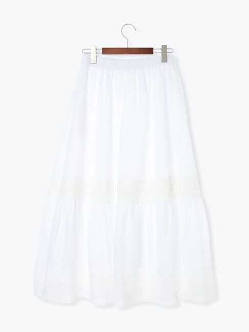 Te chichi TERRASSE「レーステープギャザースカート《2025autumn catalog item》」|スカート|