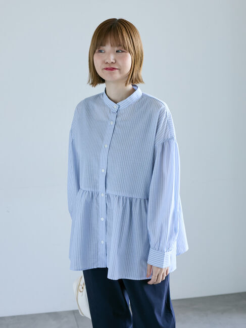 Lugnoncure「アソートペプラムブラウス」|シャツ・ブラウス|ブルー