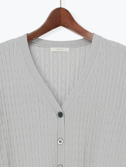 Te chichi「ミニケーブル刺繍Vネックカーディガン」|カーディガン|